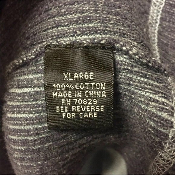 Carbon Pullover Sweater Sweatshirt Men's Size XL Gray 1/4 zip‎   Cotton Neutral - Picture 6 of 7